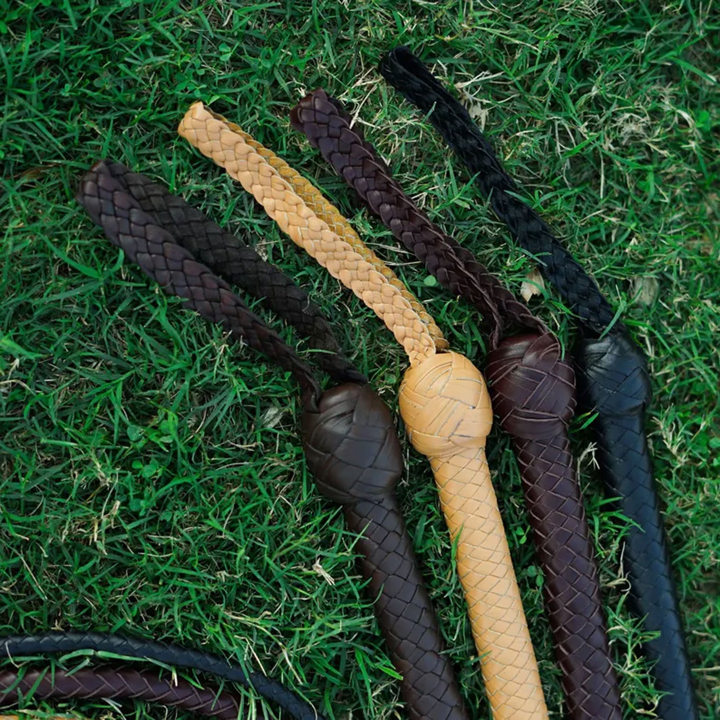 Indiana Jones Deep Black Kangaroo leather Bullwhip – 4ft to 12ft Handmade