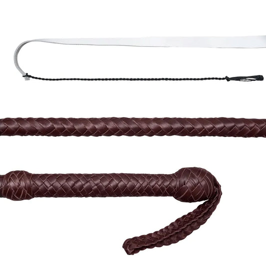 Indiana Jones Whisky Brown Cowhide Bullwhip – 4ft to 12ft Handmade