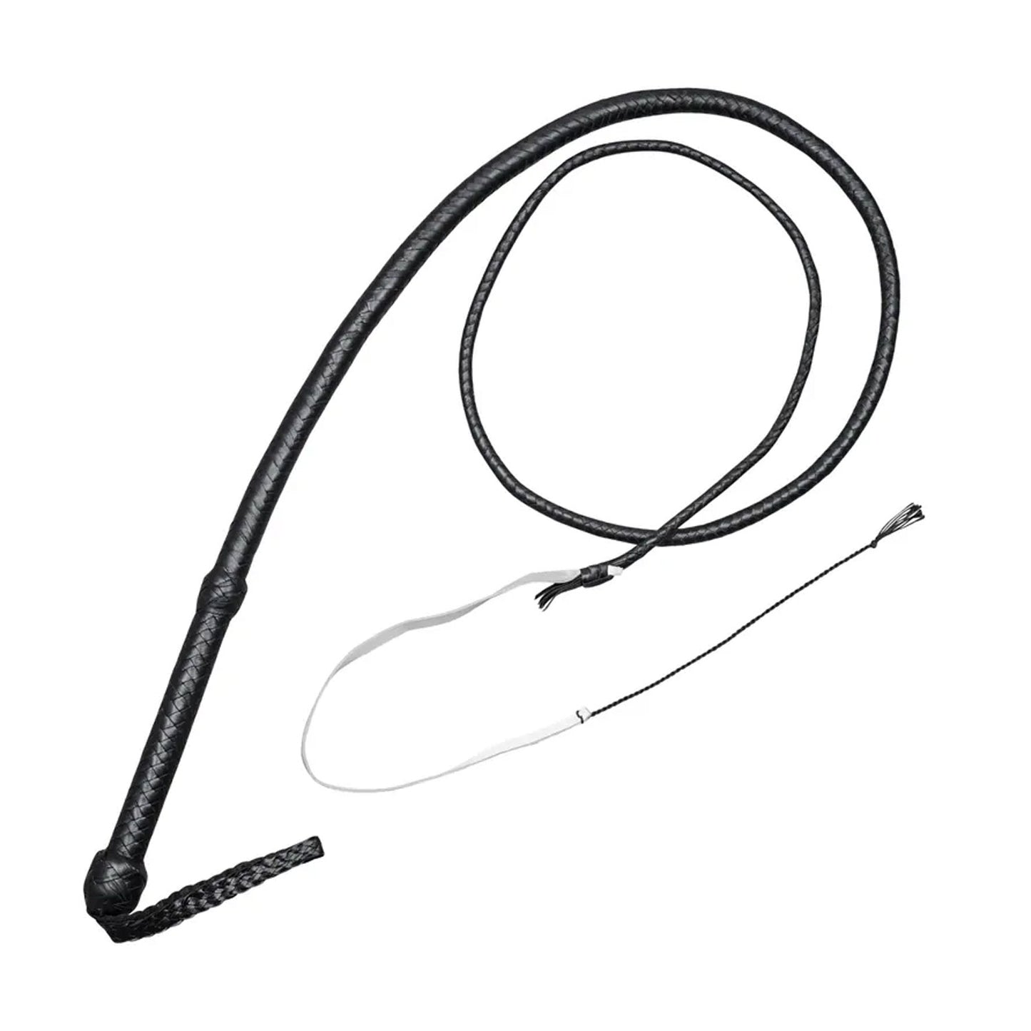 Indiana Jones Deep Black Cowhide Bullwhip – 4ft to 12ft Handmade