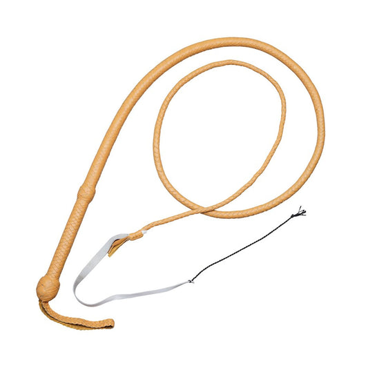 Indiana Jones Tan Cowhide Bullwhip – 4ft to 12ft Handmade
