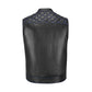 Blue Diamond Stitched Leather MC Club Vest – Custom Biker Gift