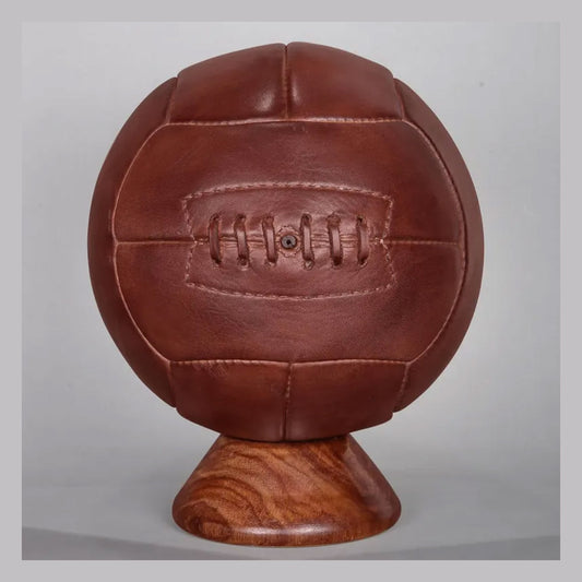 Retro Vintage Leather Soccer Ball – 1900s Display Decor