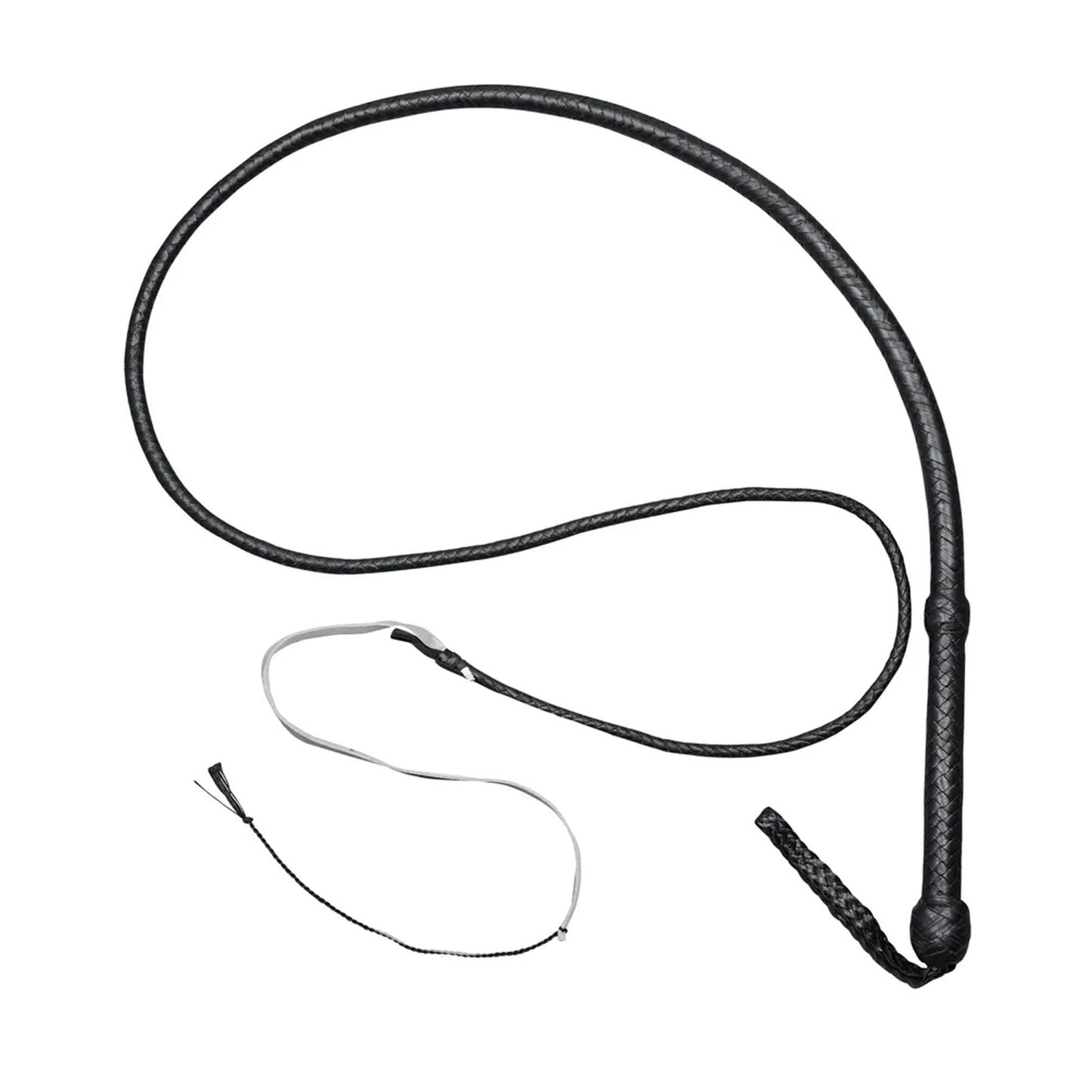 Indiana Jones Deep Black Cowhide Bullwhip – 4ft to 12ft Handmade