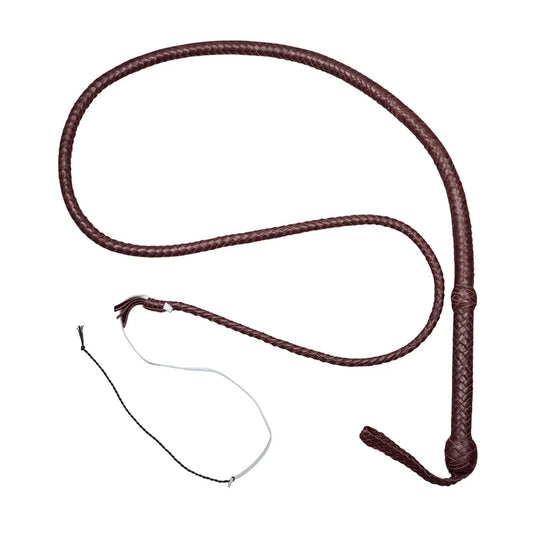 Indiana Jones Whisky Brown Cowhide Bullwhip – 4ft to 12ft Handmade