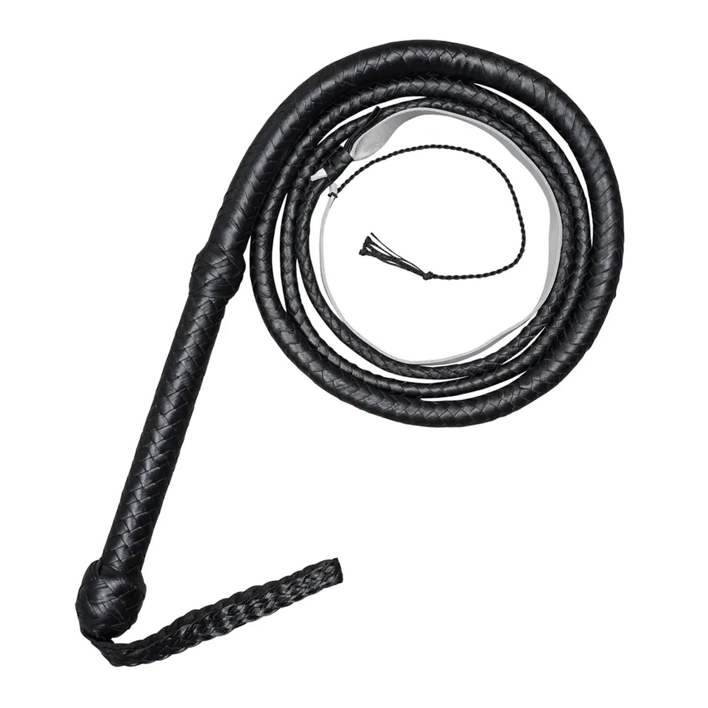 Indiana Jones Deep Black Cowhide Bullwhip – 4ft to 12ft Handmade