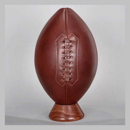 Retro Vintage Leather Rugby Ball – 1900s Display Gift