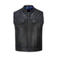 Blue Diamond Stitched Leather MC Club Vest – Custom Biker Gift