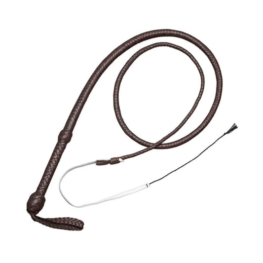 Indiana Jones Chocolate Brown Cowhide Bullwhip – 4ft to 12ft Handmade