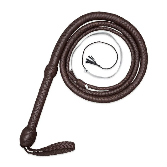 Indiana Jones Chocolate Brown Cowhide Bullwhip – 4ft to 12ft Handmade