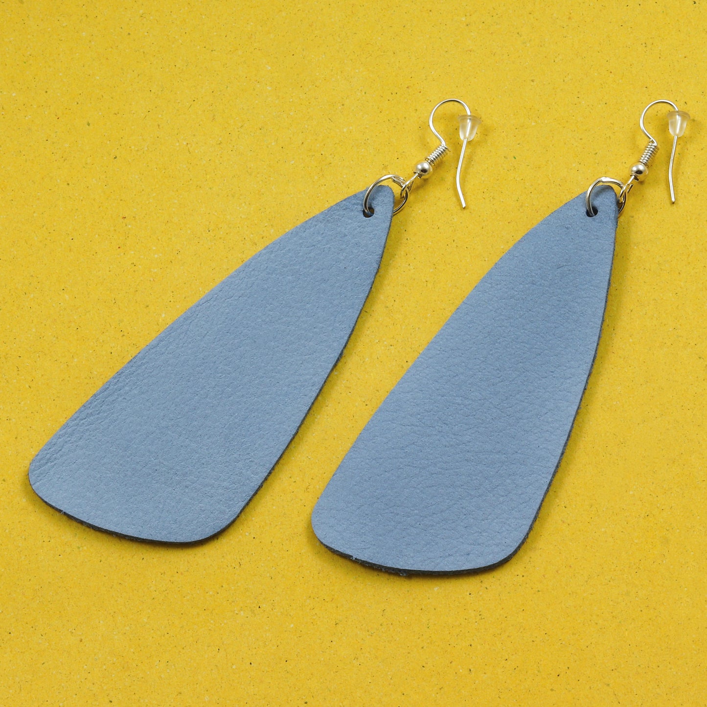 Drop Leather Earrings - Nubuck Leather