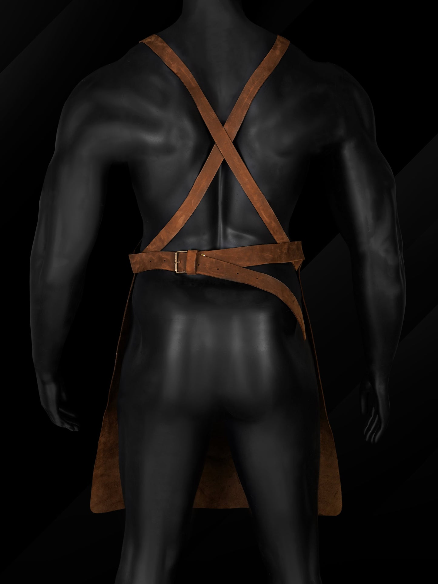 Custom handmade full-grain leather apron with towel rings, pockets, and adjustable straps. Designed for grilling, hairstyling, or workshop use. Features brass buckles and sturdy construction for long-lasting wear. A versatile apron ideal for BBQ lovers, chefs, stylists, and handymen seeking personalized, rugged workwear.

