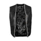 Custom white biker vest made from A+ grade genuine cowhide leather, featuring side lace closure and brass button front. This handmade leather motorcycle vest is designed for MC club members, motorcycle riders, and fashion-forward bikers seeking a rugged yet stylish leather vest for riding, rallies, and long-lasting performance on the road.