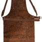 Customizable leather work apron for BBQ chefs and stylists. Features towel ring attachments, full-grain cowhide durability, brass hardware, and tool compartments. Perfect for grilling, grooming, and workshop tasks. Makes a premium gift for Father's Day, birthdays, or holidays.

