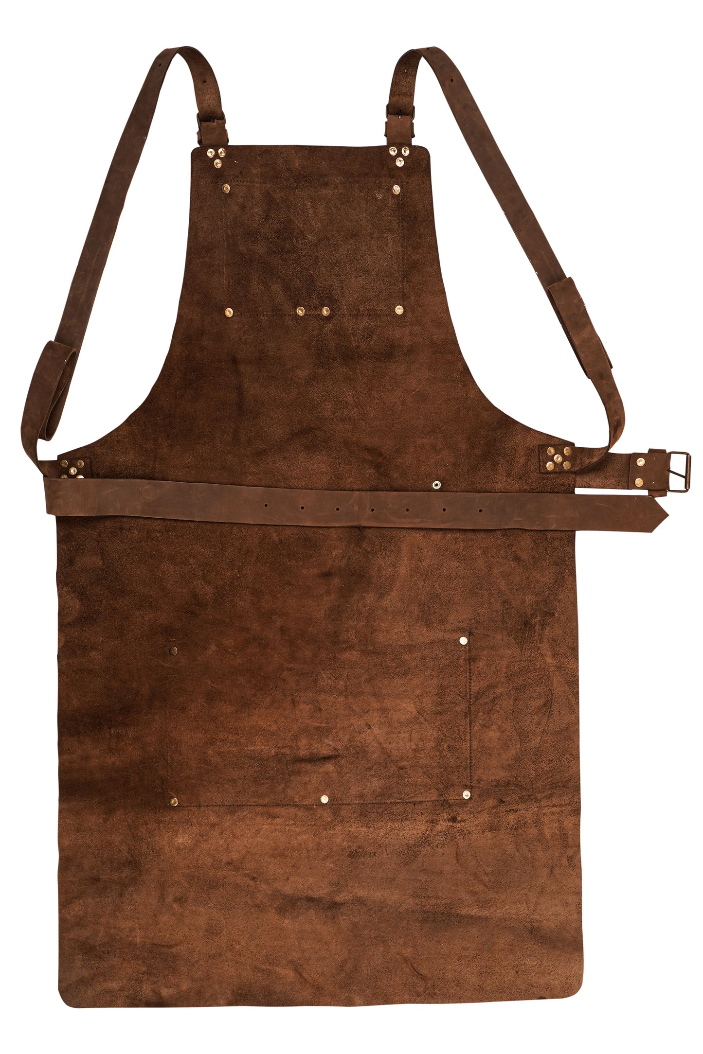 Customizable leather work apron for BBQ chefs and stylists. Features towel ring attachments, full-grain cowhide durability, brass hardware, and tool compartments. Perfect for grilling, grooming, and workshop tasks. Makes a premium gift for Father's Day, birthdays, or holidays.


