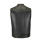 Customizable yellow cowhide leather biker vest with bold diamond stitched detailing. Designed for motorcycle riders, club members, and rebels who value individuality and tough biker gear. Features include secure YKK brass zipper, dual chest pockets, satin lining, and concealed carry option. Handmade with premium cowhide leather, this yellow diamond stitched motorcycle vest combines rugged durability with biker lifestyle fashion for standout road presence.
