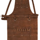Durable leather grilling apron made from premium pull-up cowhide, fitted with towel rings, secure buckled straps, and front compartments for utensils or tools. Ideal for hairstylists, chefs, and carpenters. Custom engraving adds a unique touch, turning this apron into the perfect gift for any occasion.

