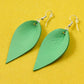 Leaf Leather Earrings - Nubuck Leather