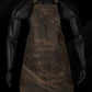 Handmade black pullup leather chef apron with adjustable cross-back straps and brass hardware, featuring multiple utility pockets. Ideal for grilling, hairstyling, and workshop tasks. Personalized apron with custom initials or logo, suitable for chefs, barbers, butchers, or craftsmen. Durable A+ grade leather workwear apron, perfect gift for Dad or professionals.

