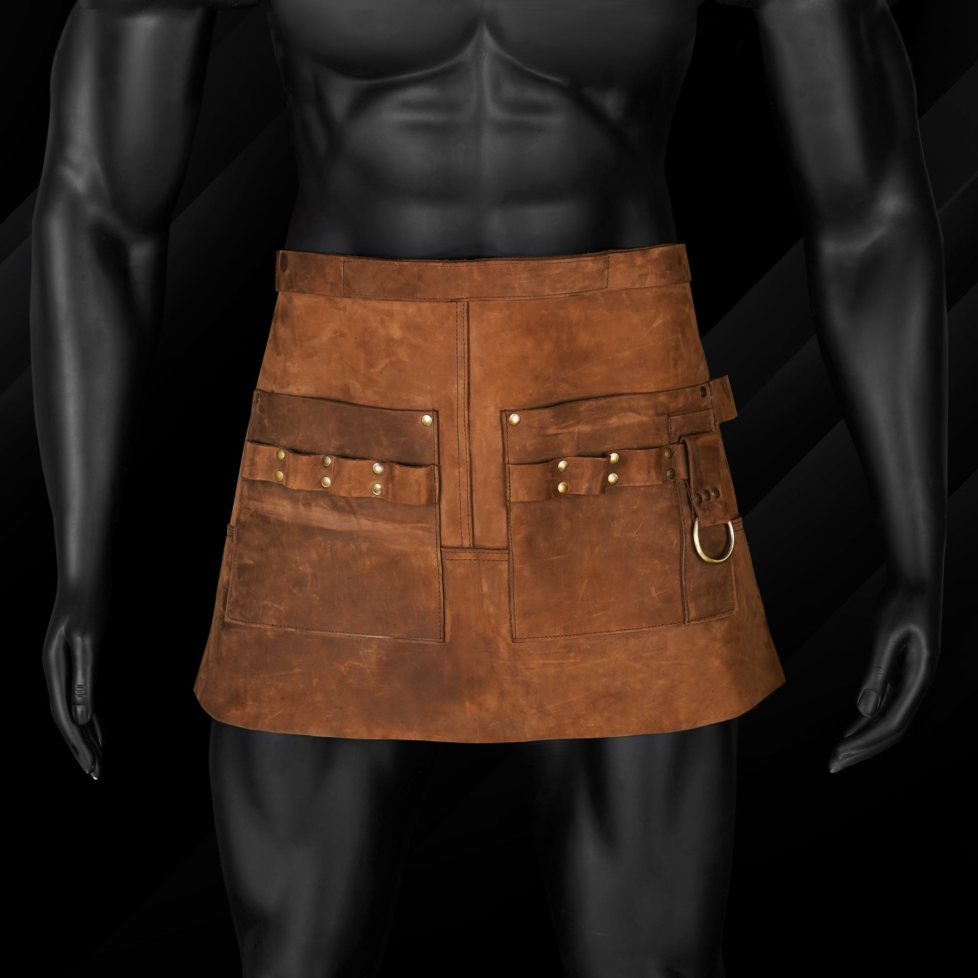 Handmade pull-up leather half apron with adjustable waist straps, multiple front pockets, and brass towel ring. Ideal for hairstylists, gardeners, BBQ chefs, and DIY pros. Built from thick cowhide leather for lasting durability. Customizable with engraved initials, logos, or quotes—perfect gift for Mom, Dad, or creative professionals.


