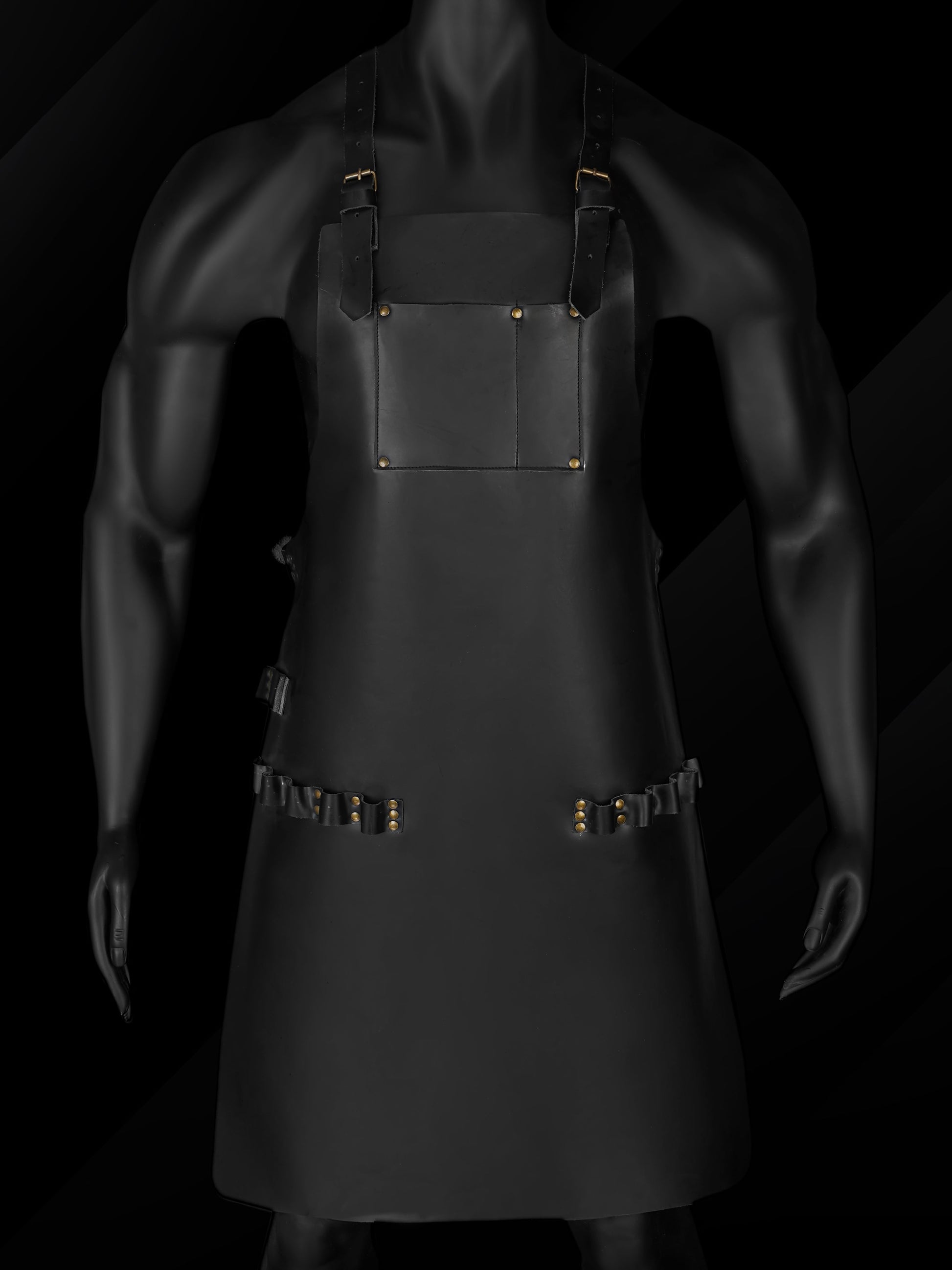 Heavy-duty cowhide leather apron for multitasking professionals. Features custom personalization, adjustable straps, and practical tool storage. Ideal apron for barbers, chefs, grillers, and tradesmen. Designed for men who need performance-grade leather protection with a touch of rugged style.

