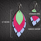 Tri-Petal Leather Earrings - Nubuck Leather