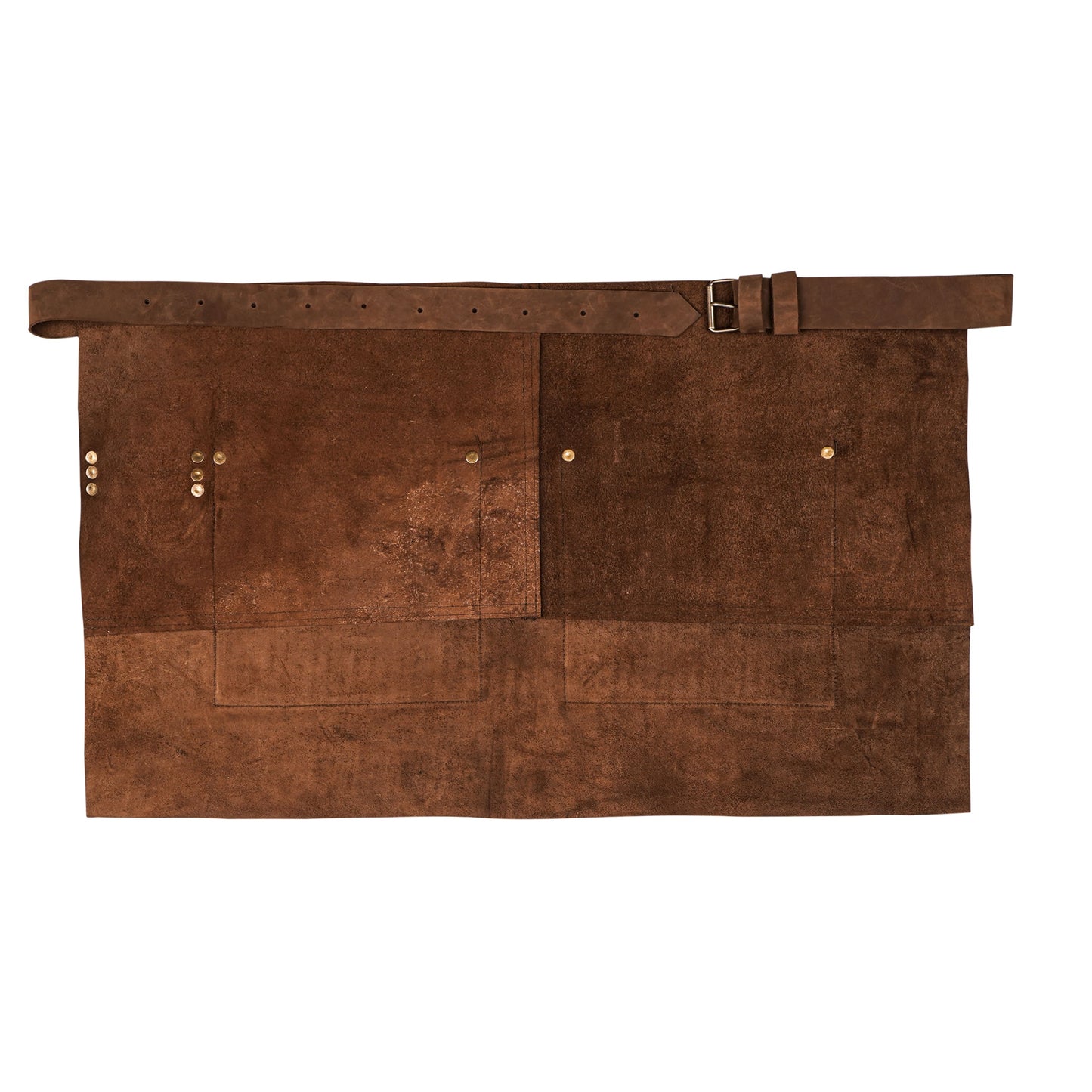 Leather waist apron with adjustable buckled straps and custom monogramming. Offers tool loops, towel ring, and pockets for scissors, brushes, tongs, or clippers. Perfect for hairstylists, barbers, BBQ enthusiasts, or crafters who need lightweight coverage and easy access to tools.

