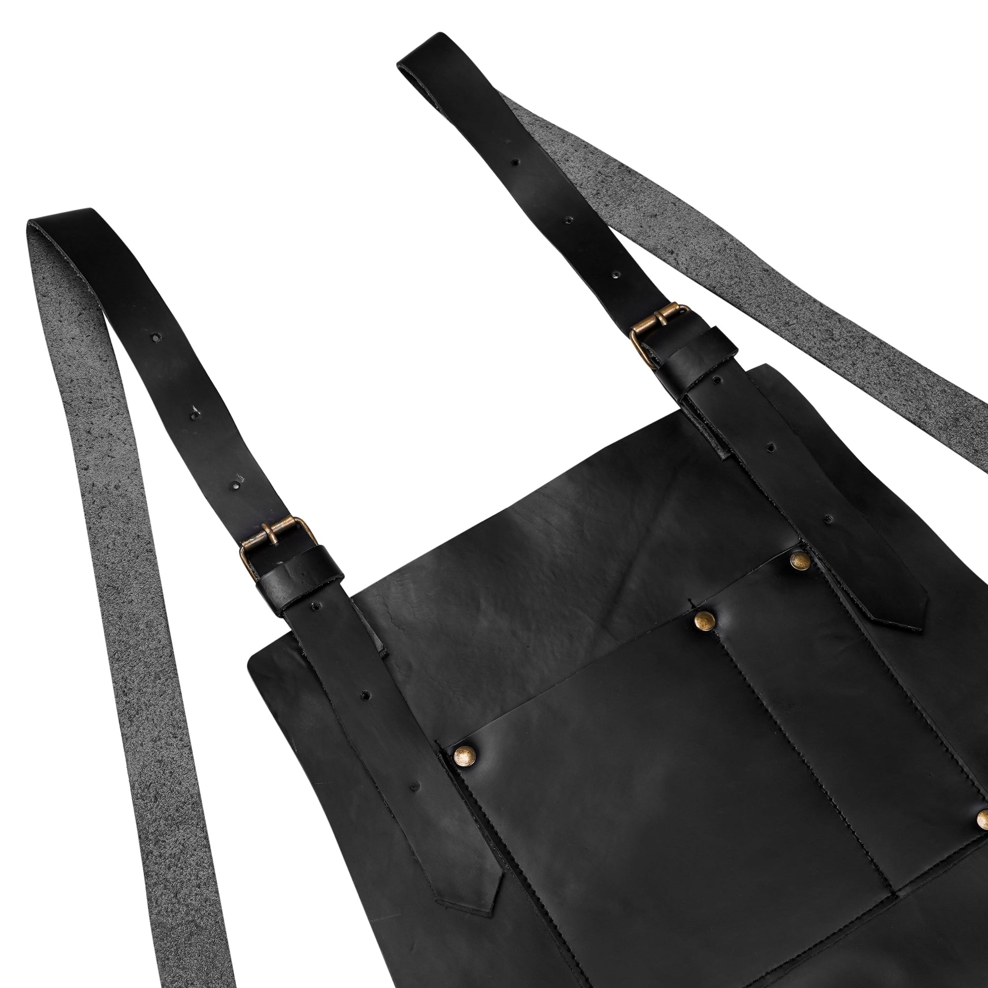 Premium handcrafted leather apron made from full-grain cowhide, featuring adjustable leather straps, brass hardware, and multiple storage pockets. Ideal for use by BBQ chefs, hairstylists, butchers, handymen, and blacksmiths. Designed for durability and comfort. Makes a perfect personalized gift for men, professionals, or Father’s Day.

