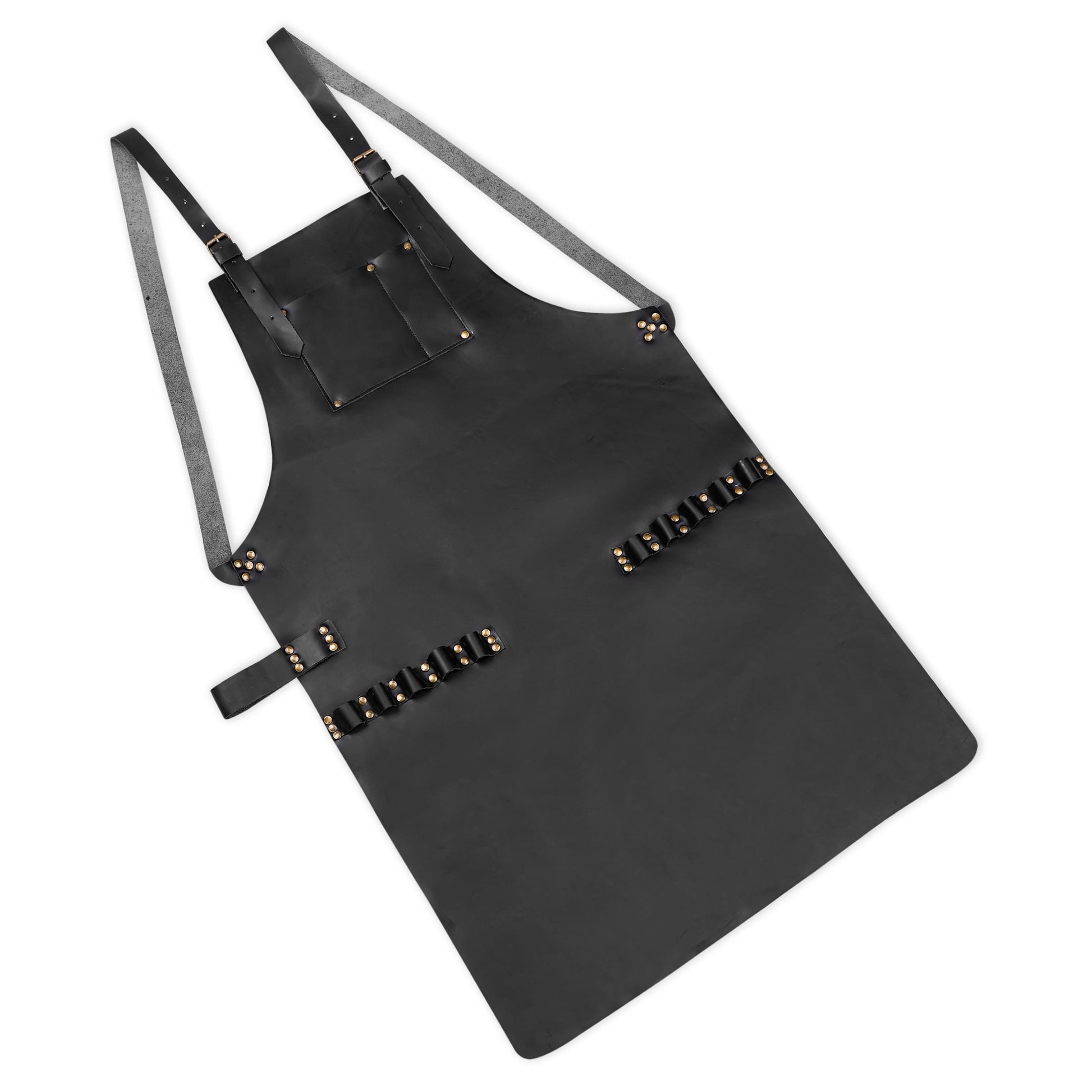 Versatile handmade leather apron for men, ideal for barbering, cooking, grilling, or workshop tasks. Thick full-grain leather construction, adjustable fit, and customizable with initials or quotes. Rugged, durable, and built for utility and style.

