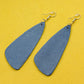 Drop Leather Earrings - Nubuck Leather