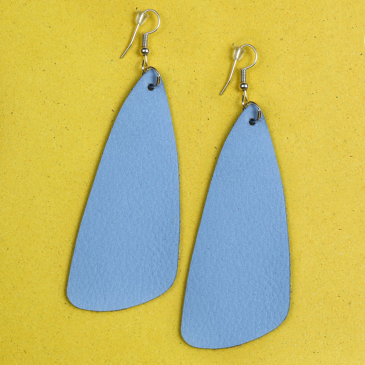 Drop Leather Earrings - Nubuck Leather