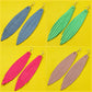 Fish Fin Leather Earrings - Nubuck Leather