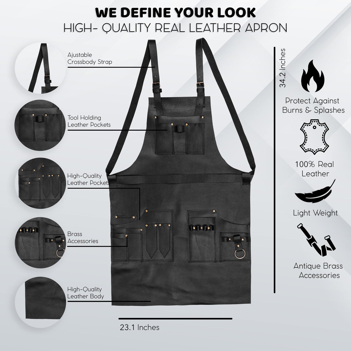 Shearcrafter Leather Barber Apron – Custom Workwear