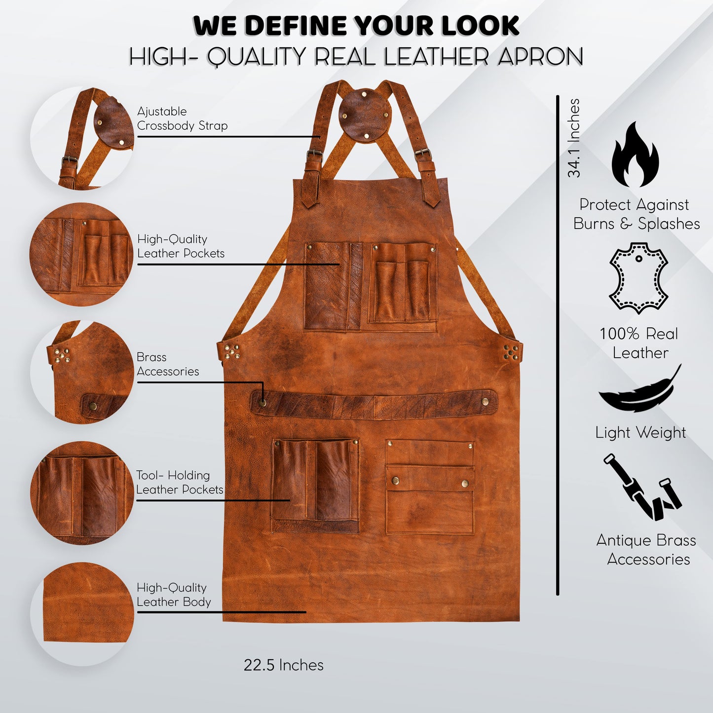 Rustborn Vintage Leather Work Apron – Custom Fit