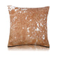 leather cushion 16x16, real cowhide decor, boho pillow for bed, sofa leather pillowcase, rustic throw pillow