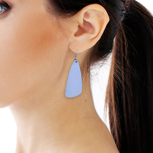 Drop Leather Earrings - Nubuck Leather