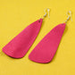 Drop Leather Earrings - Nubuck Leather